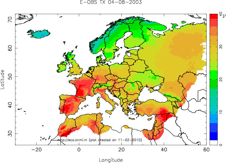 E-OBS Dataset for Europe