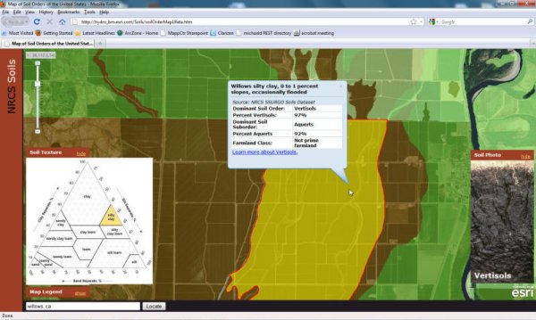 ESRI Soil Web GIS application