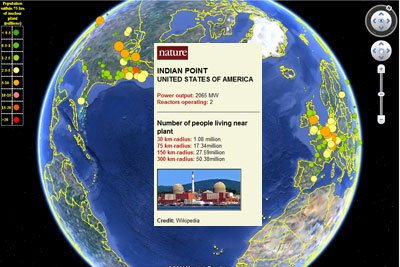 Nuclear power plants web GIS