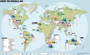 Where minerals are