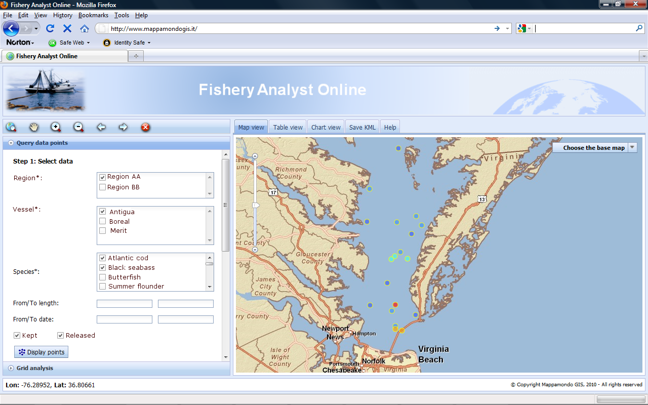 Fishery Analyst User Interface